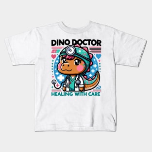 Adorable Dino Doctor: Pediatric Nurse Kids T-Shirt